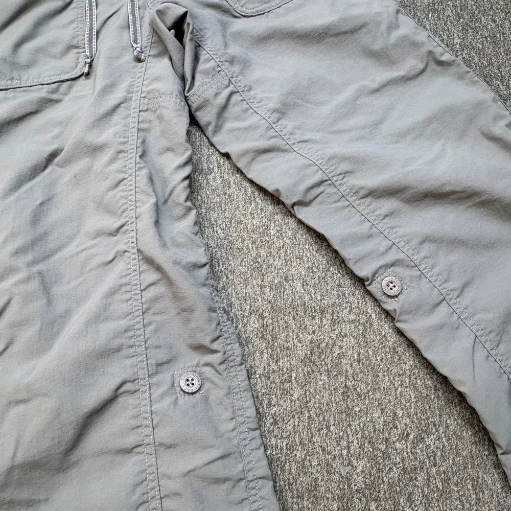 The North Face Womens 8S Gray Convertible Hiking Pants Roll‎ Up Capri Ripstop